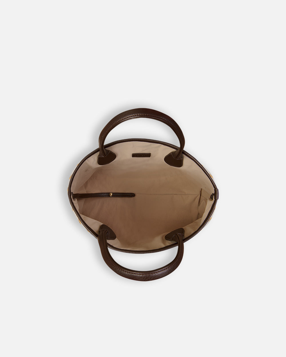 Benat Basket Small Beige Bag