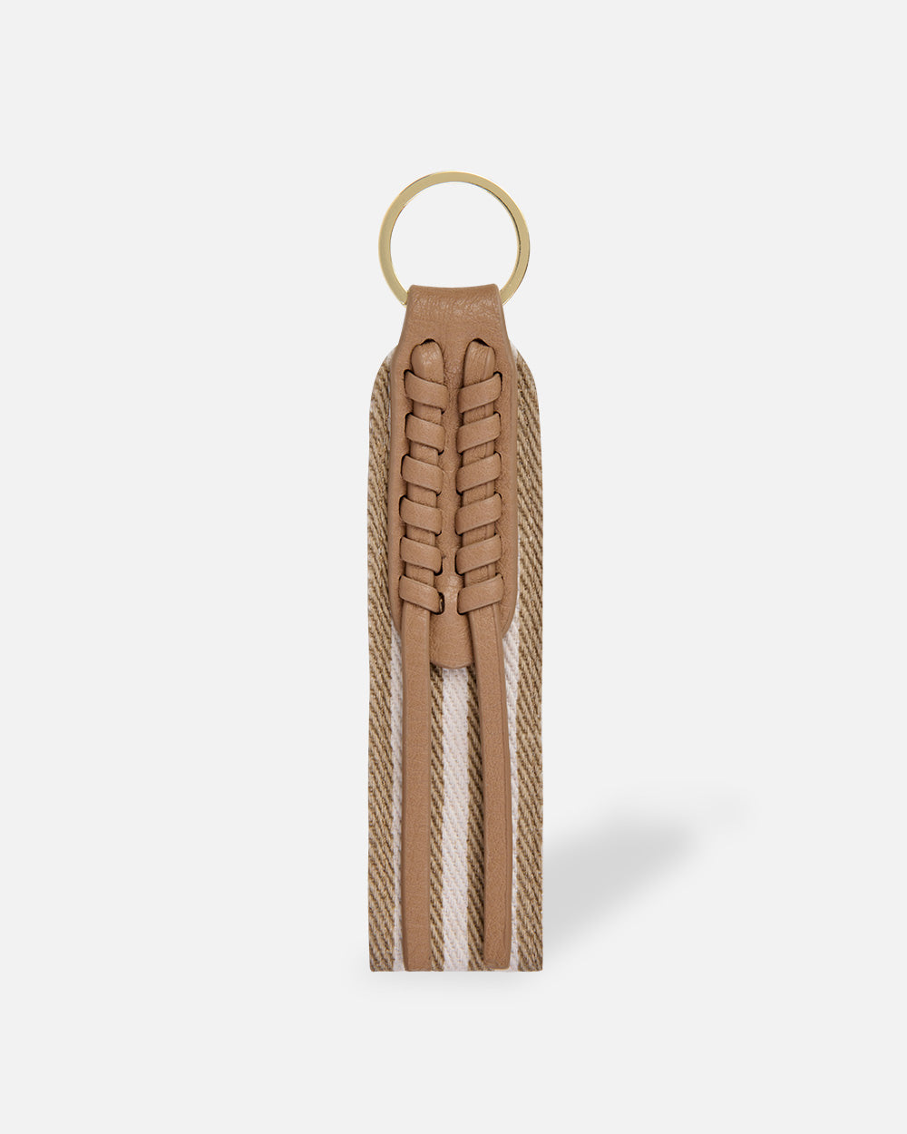 Stripes Beige Keychain
