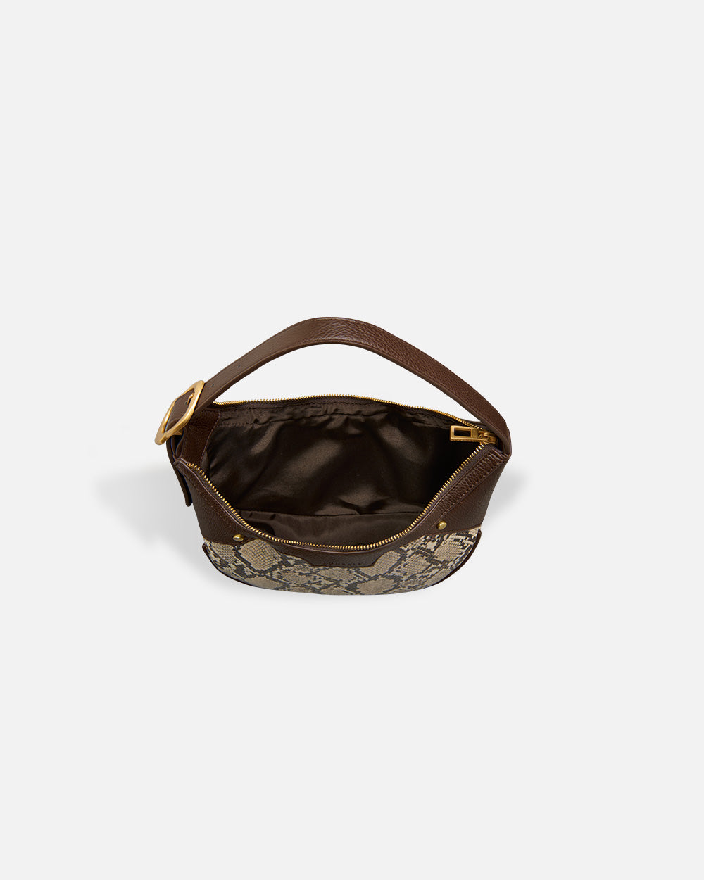 Halfmoon Snake Beige Handbag