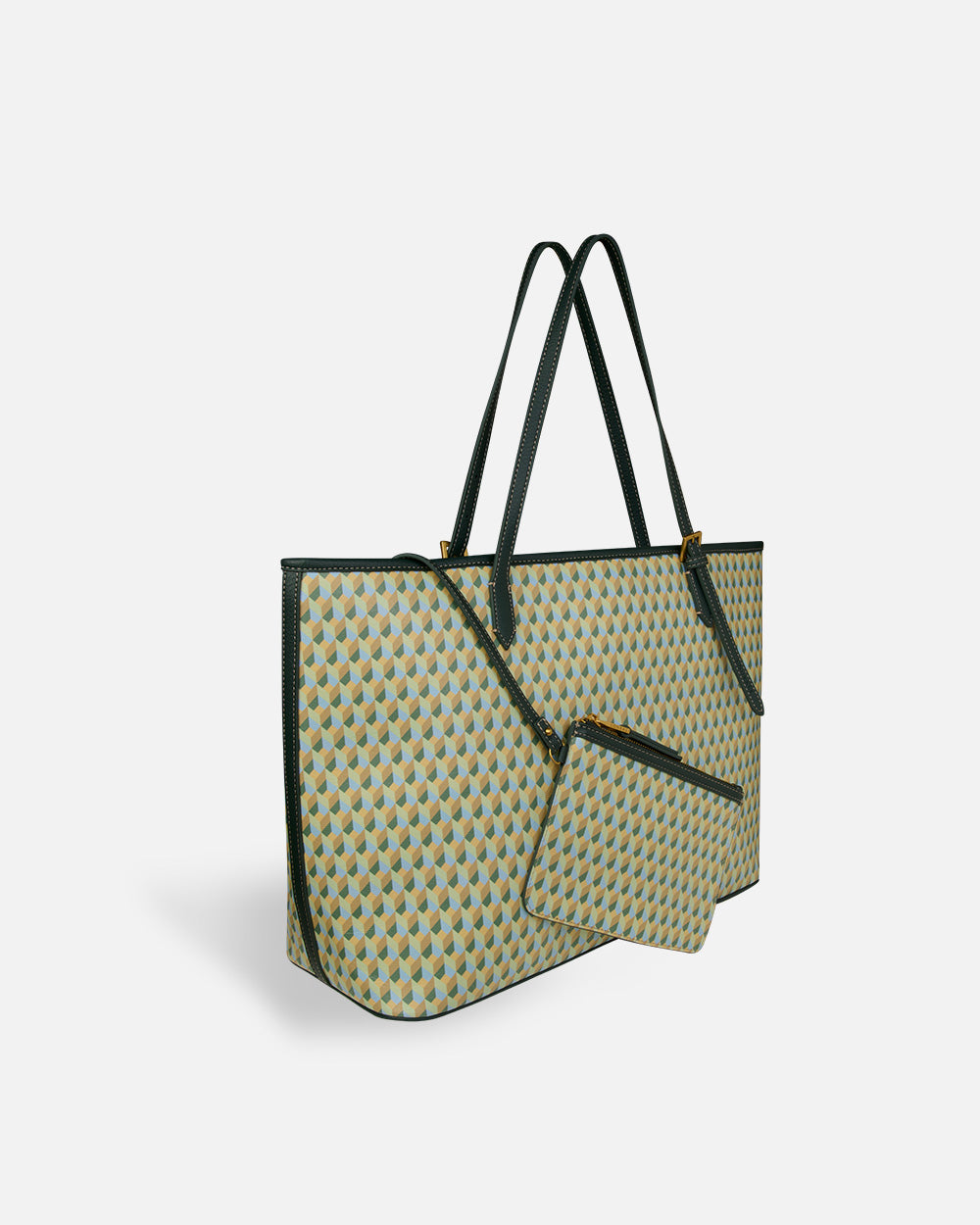 Coated Canvas Tote Lime