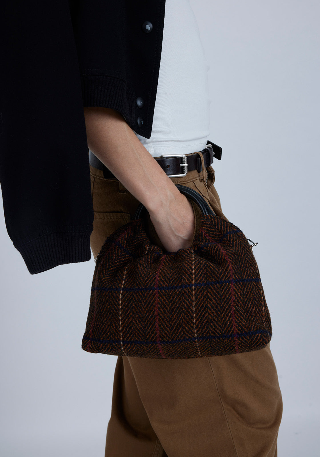 Lucca Bag Small Tartan Black