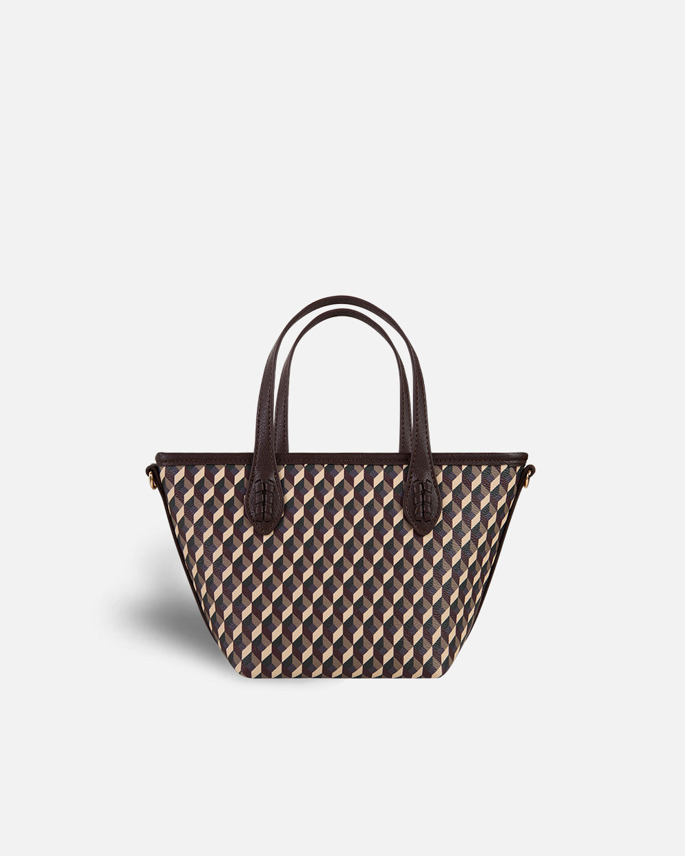 mini shopper bag geometric print souris lonbali  with handle