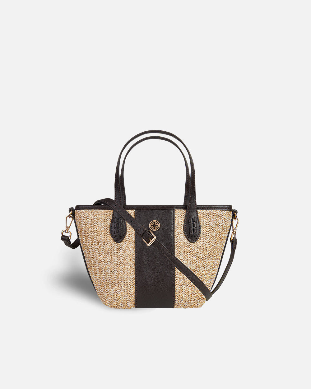 women's mini shopper beach bag with handle and shoulder strap