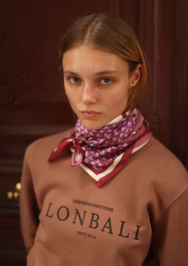 SQUARE SCARF BORN BERRY