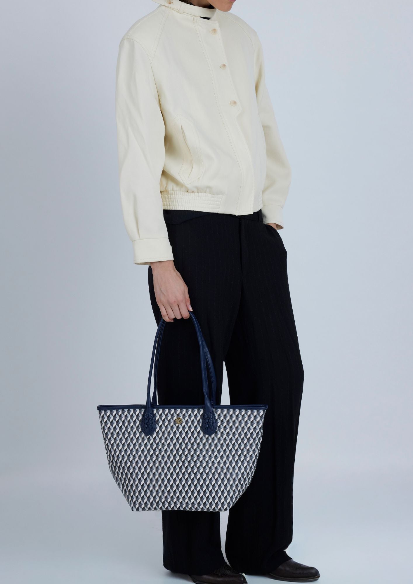 Purse Born Midi B&W Navy