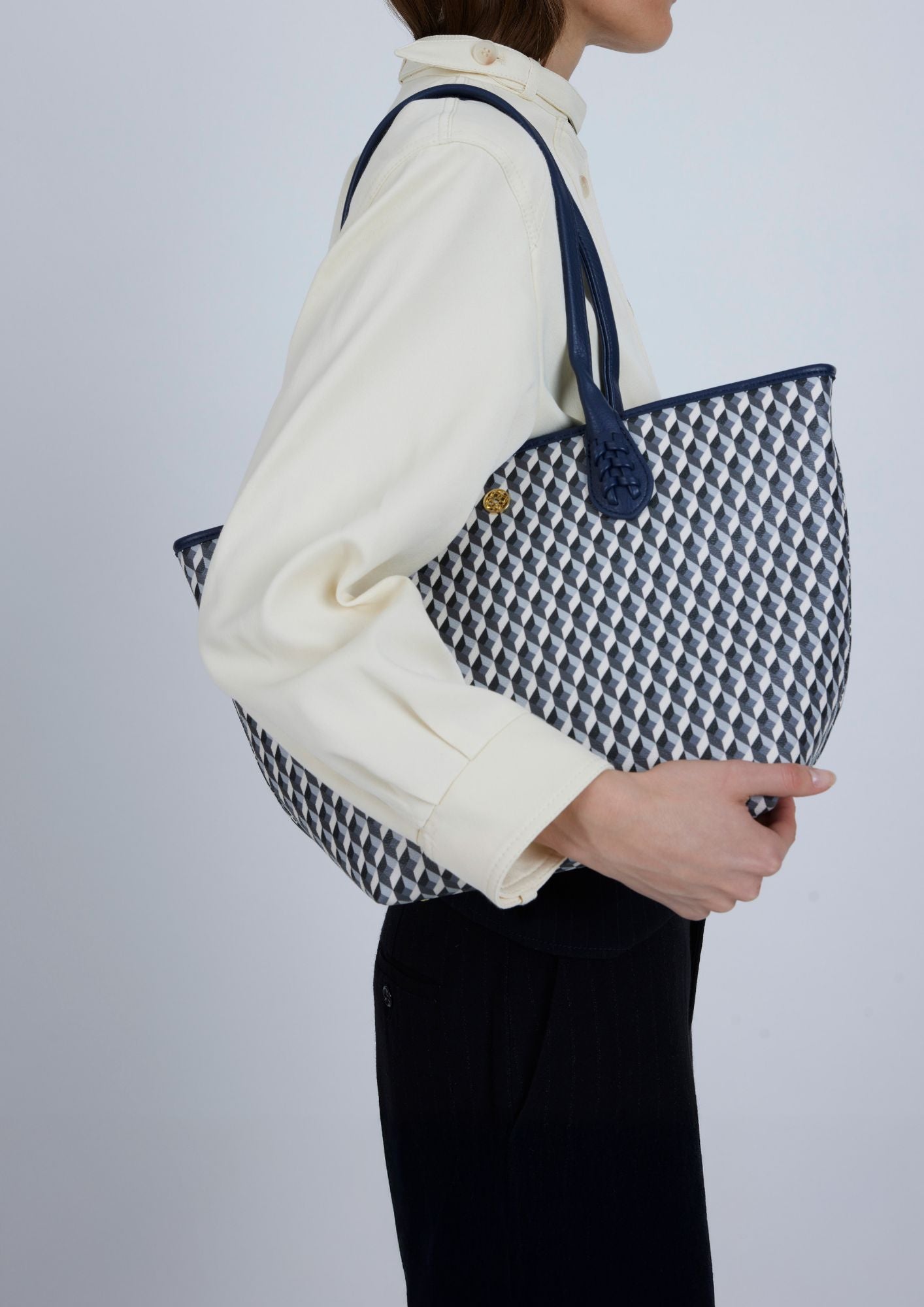Purse Born Midi B&W Navy
