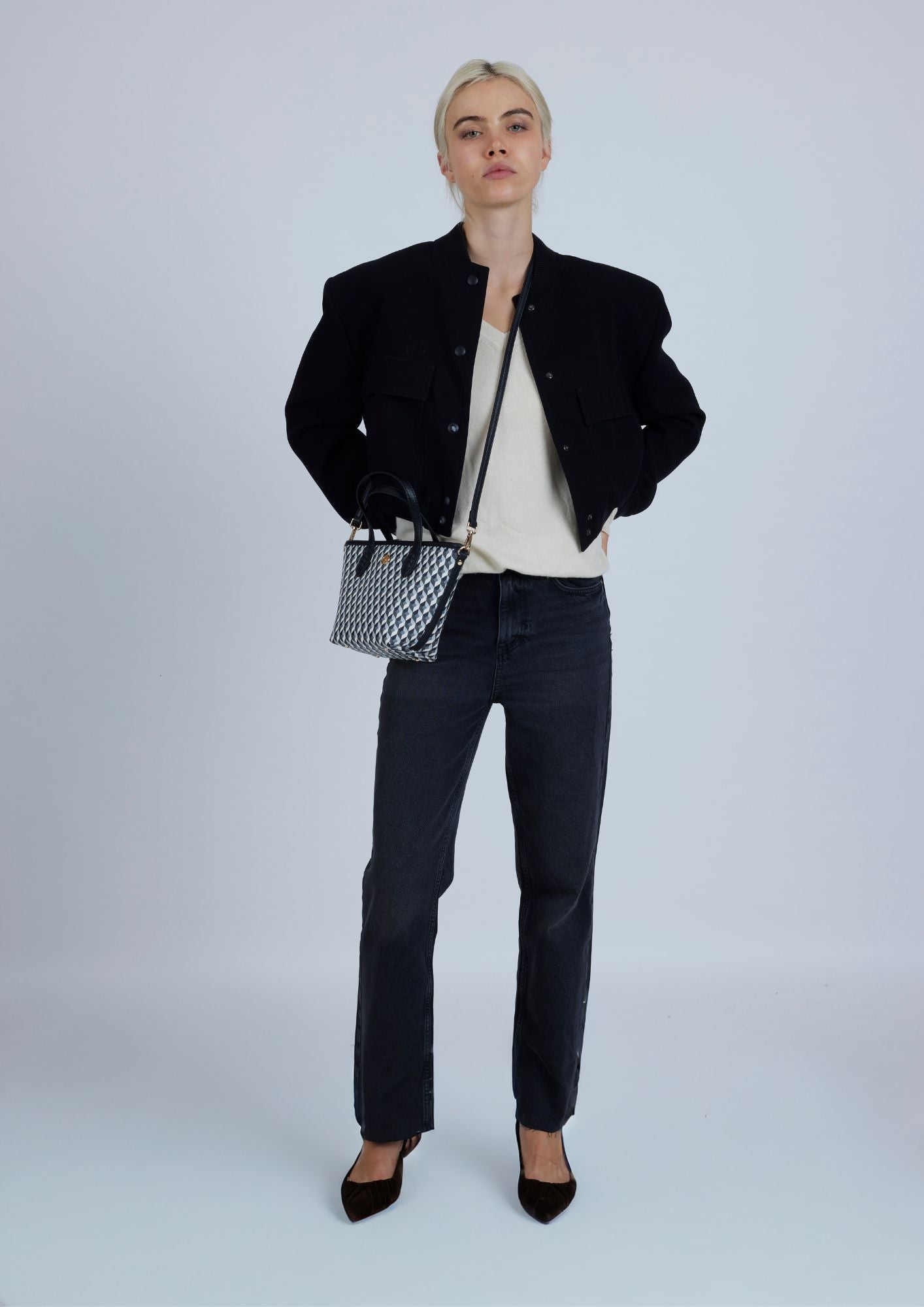Handbag Born Tiny B&W Black