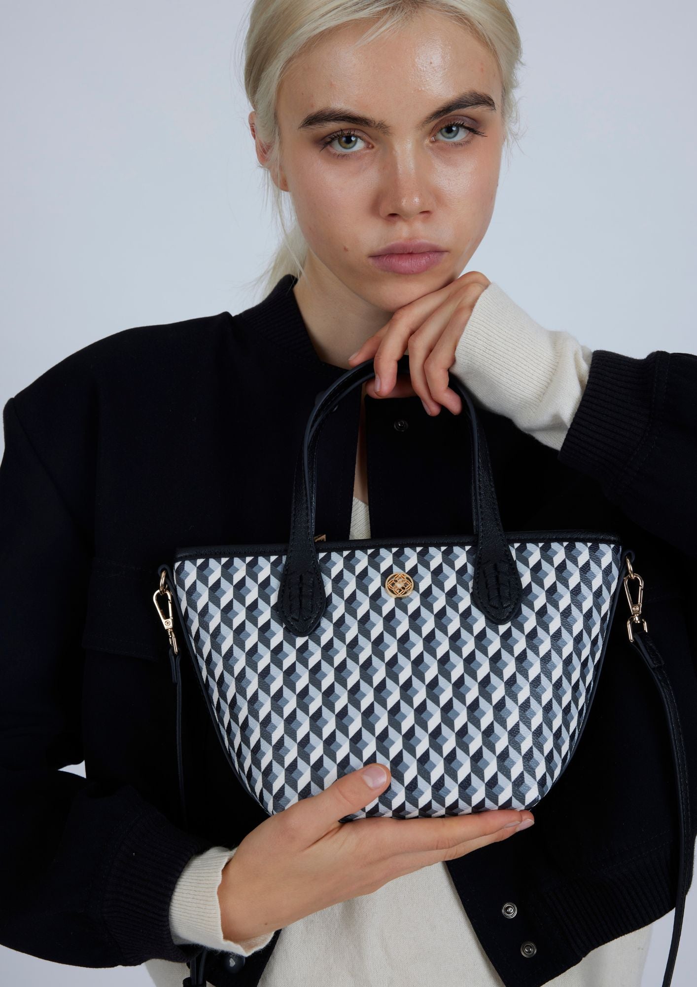Handbag Born Tiny B&W Black