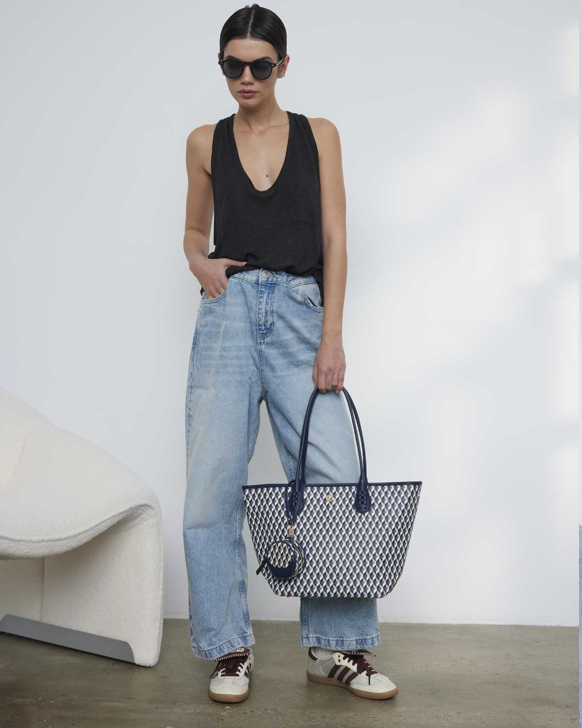 Purse Born Midi BW Navy