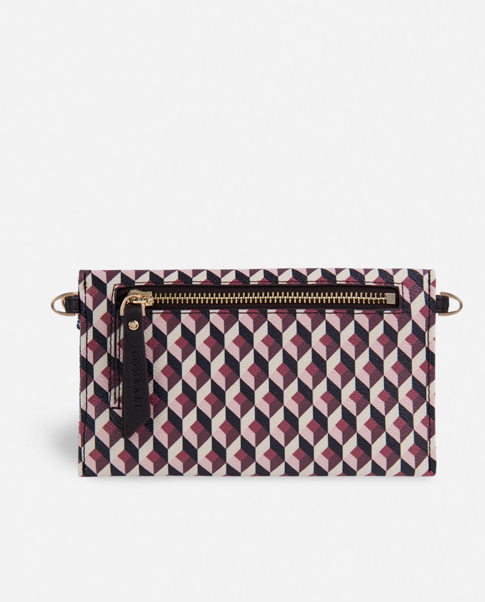 wallet xxl women's geometric print with back zipper