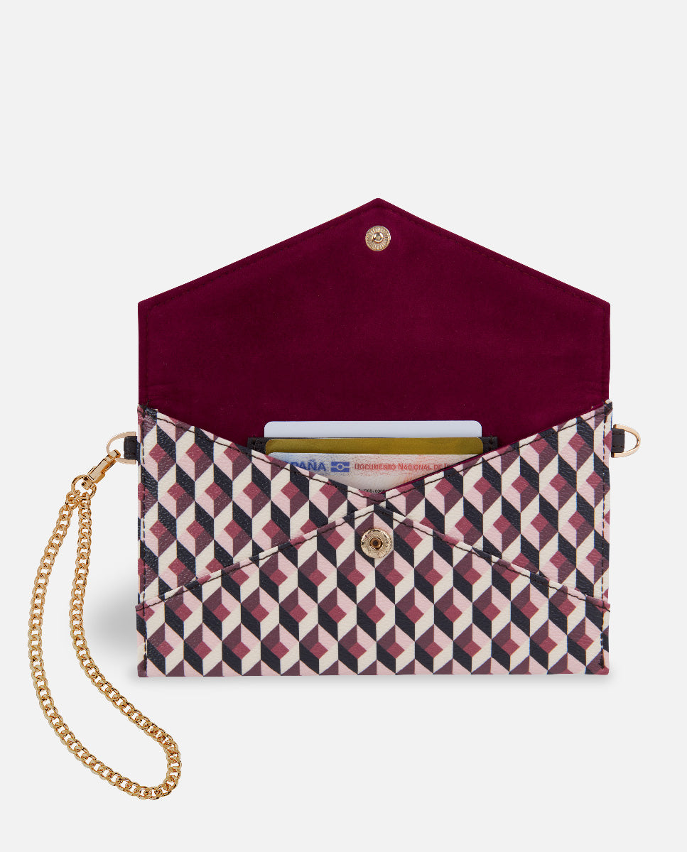 wallet xxl women's geometric print for documentation storage