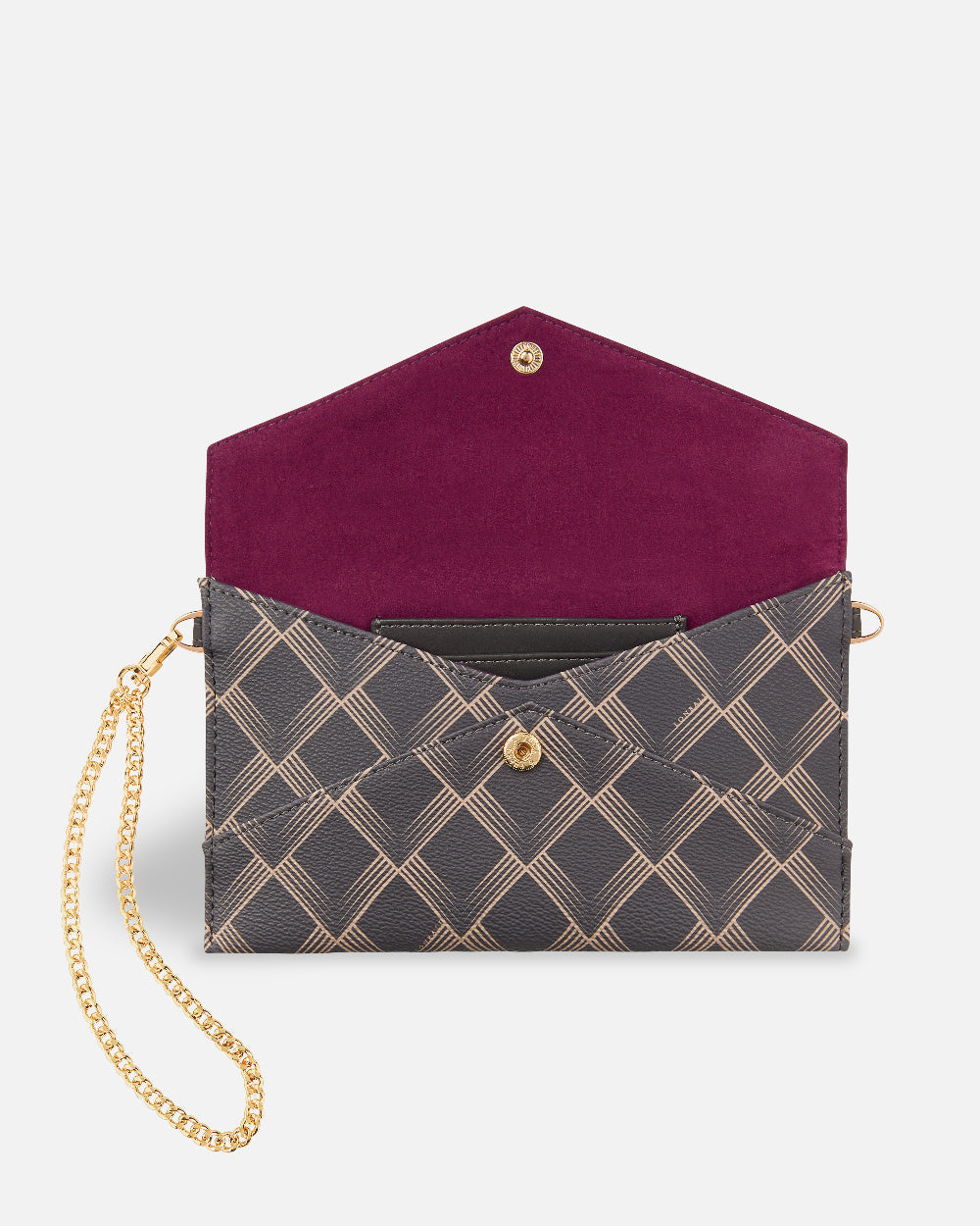 XXL brown and black geometric print women's open tote bag