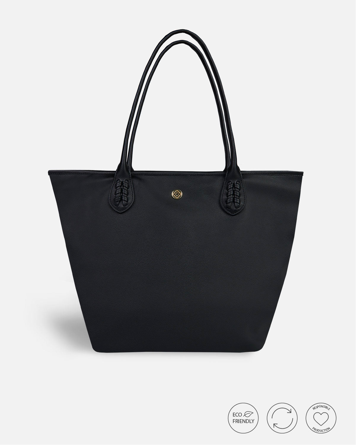 Black recycled shopper bag