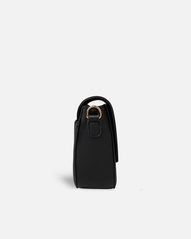 bolso bandolera negro para mujer perfil