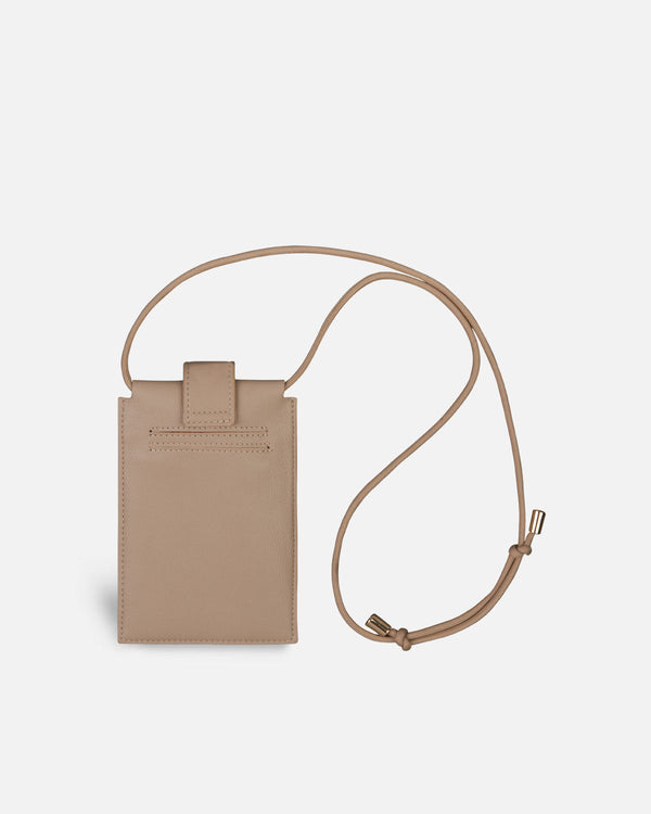 Mobile case with clasp Basic Conscious  Beige