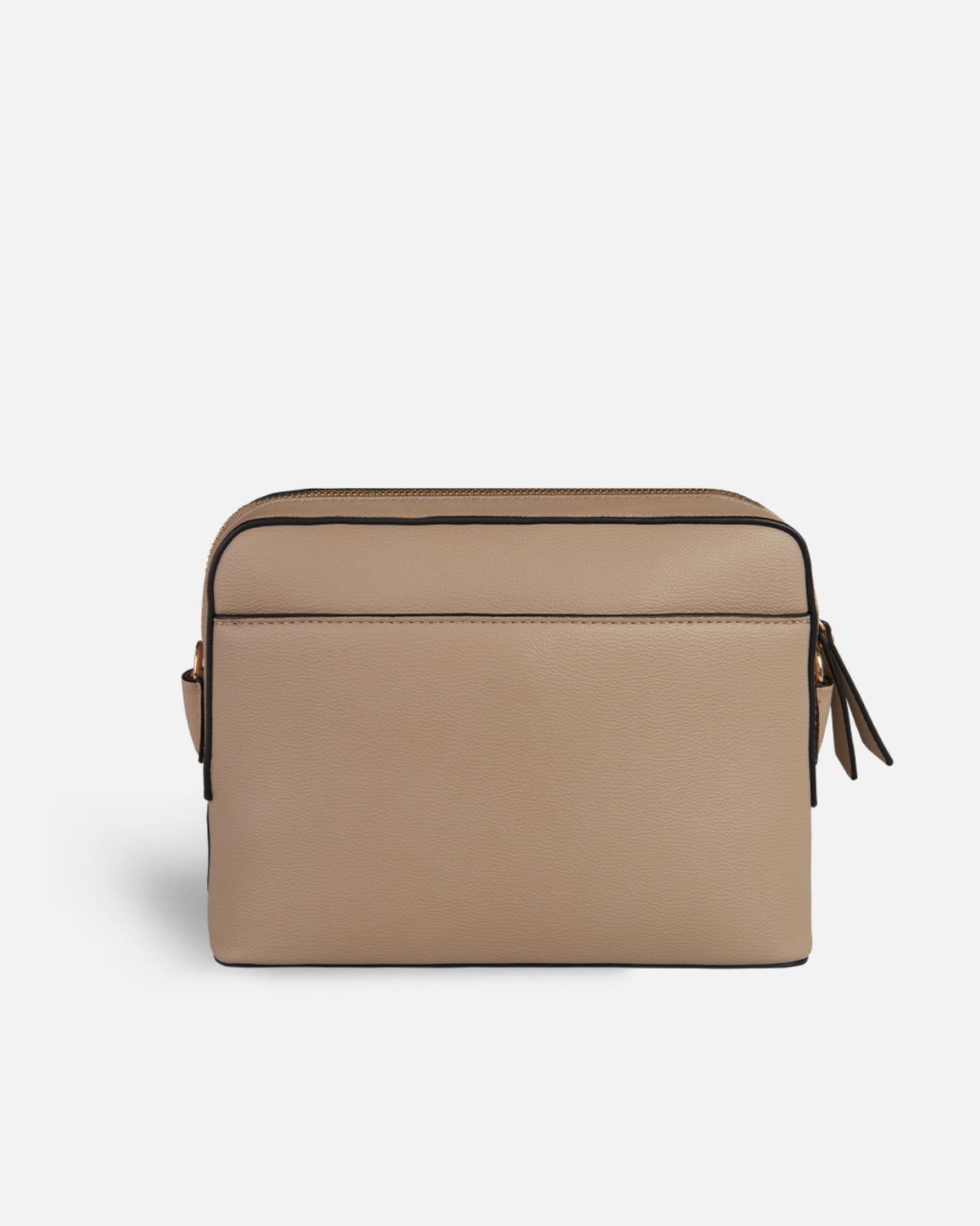 beige shoulder bag with bangs