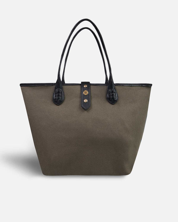 Khaki shopper bag