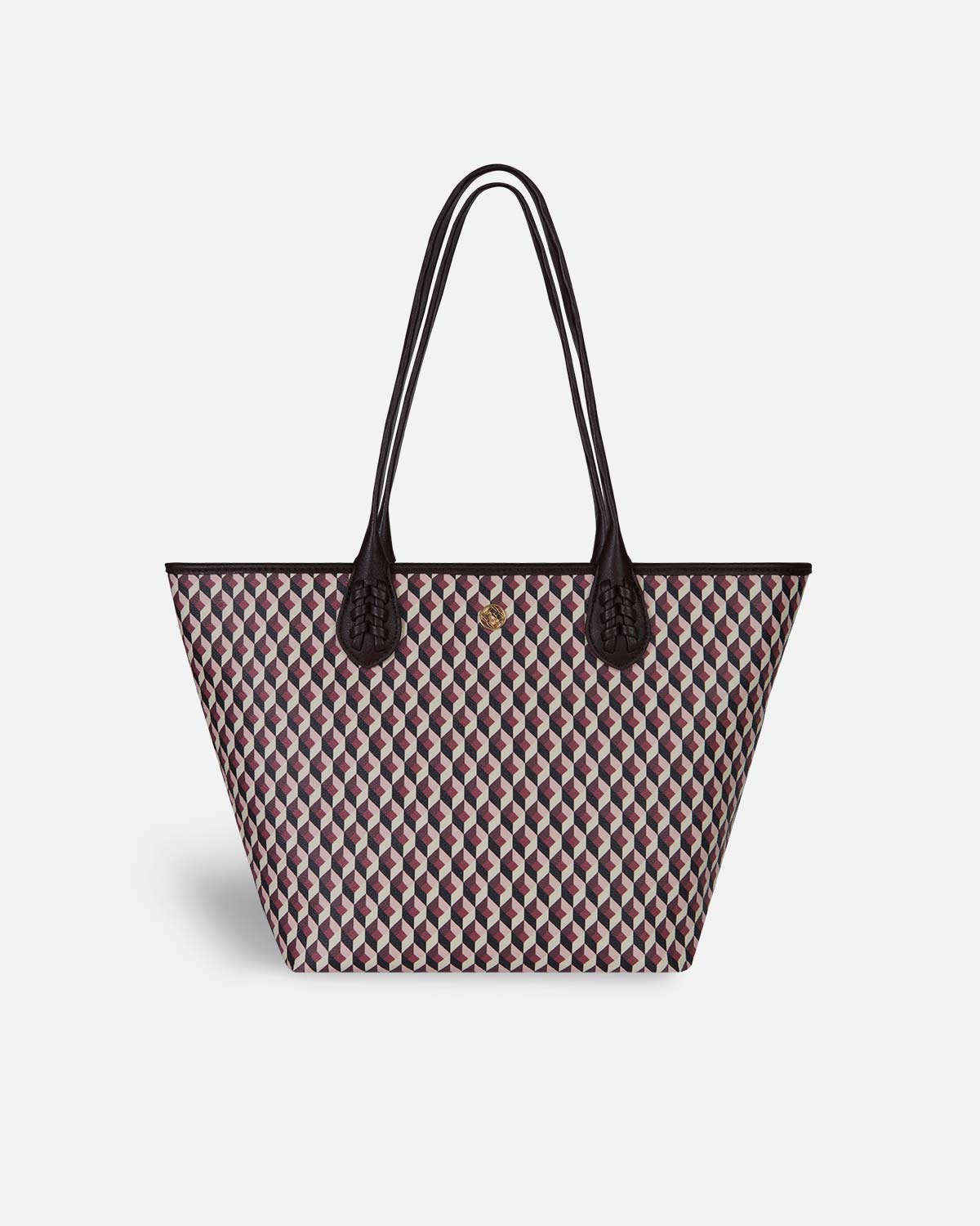 Pink and red printed mini shopper bag