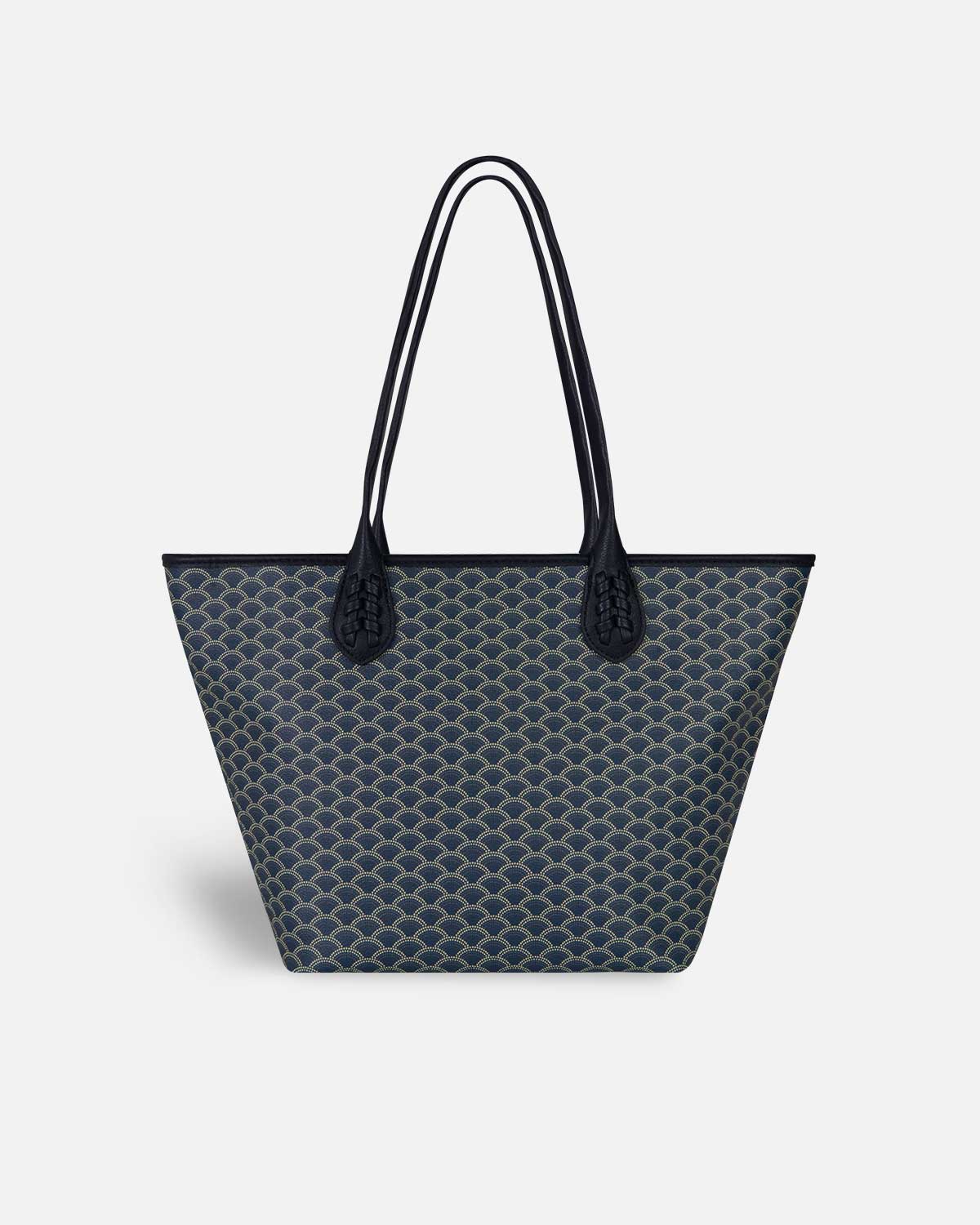 Navy blue mini shopper bag