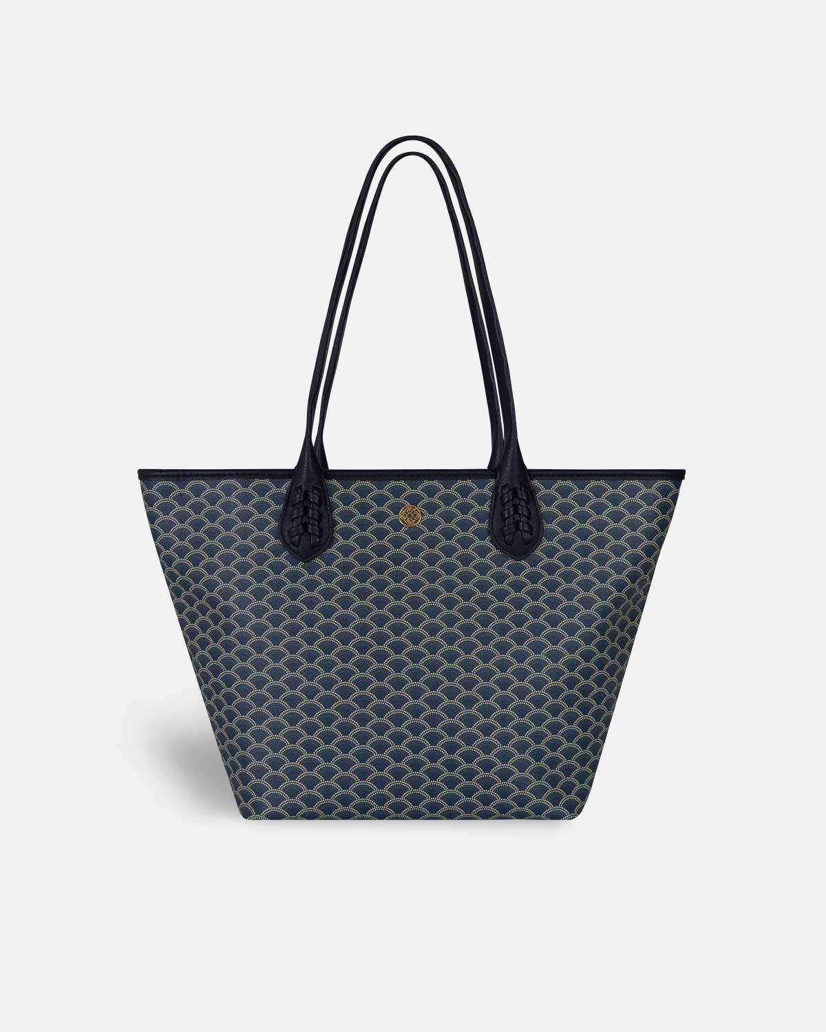 Navy blue mini shopper bag
